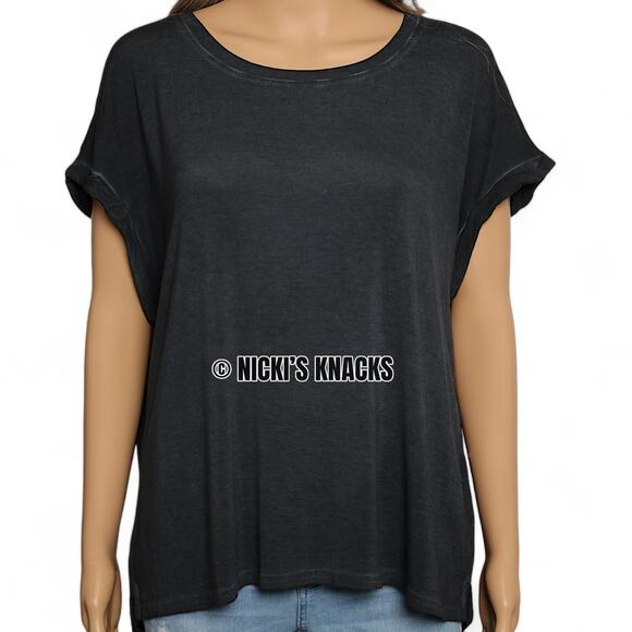 Bobby Jones Gray Burnwash Dolman Sleeve Relaxed Fit T-Shirt Round Hem Size M - Picture 3 of 11